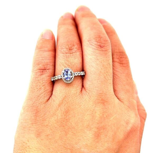 Tanzanite/Cz Ring  - Picture 4 of 6
